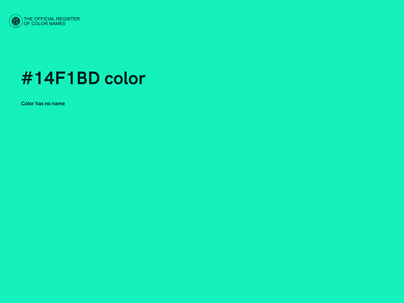 #14F1BD color image