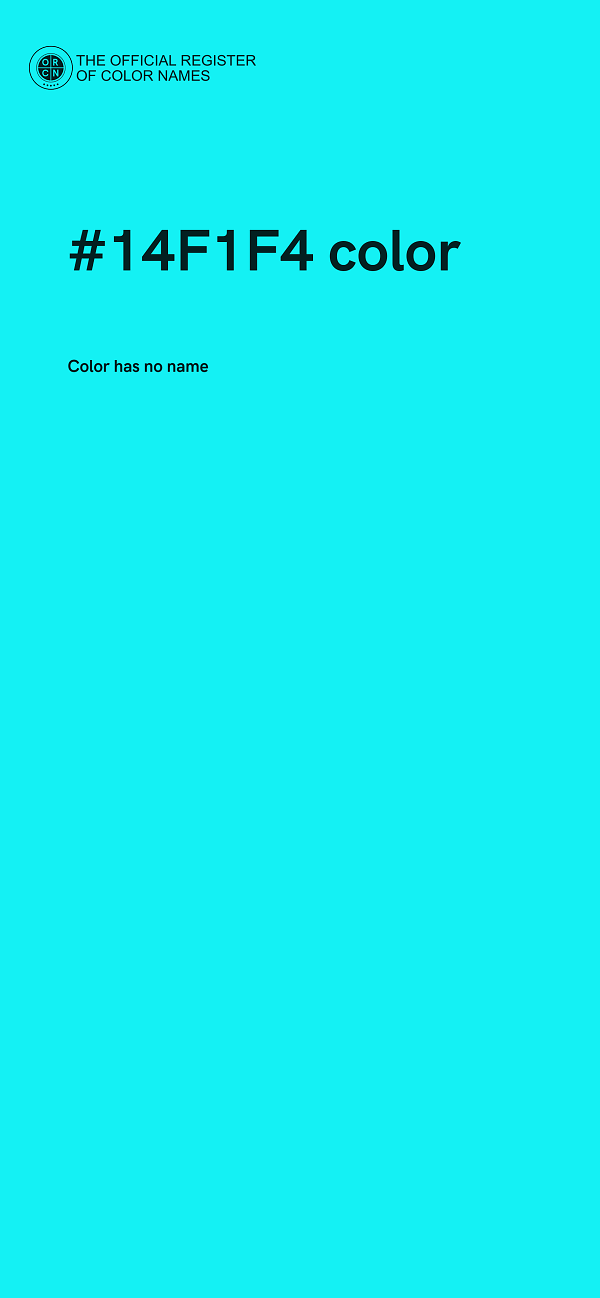 #14F1F4 color image
