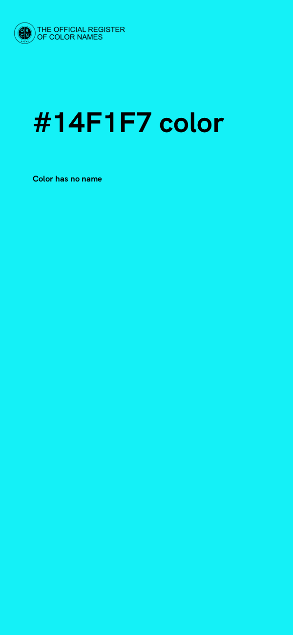 #14F1F7 color image