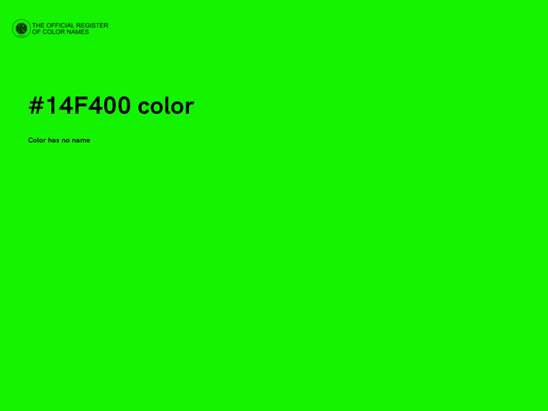 #14F400 color image