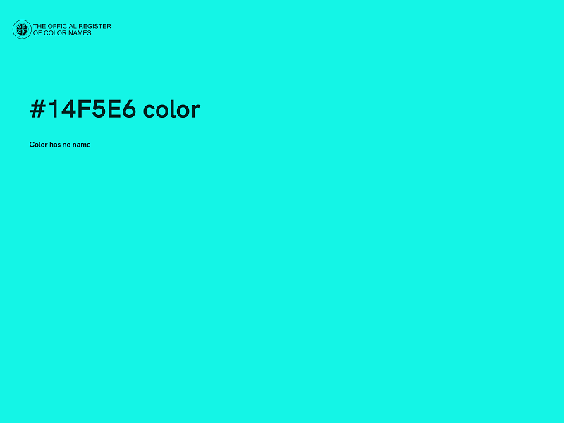 #14F5E6 color image