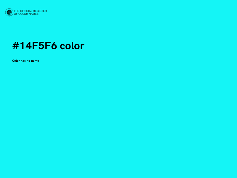 #14F5F6 color image