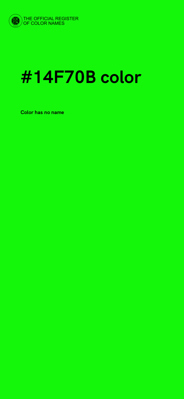 #14F70B color image