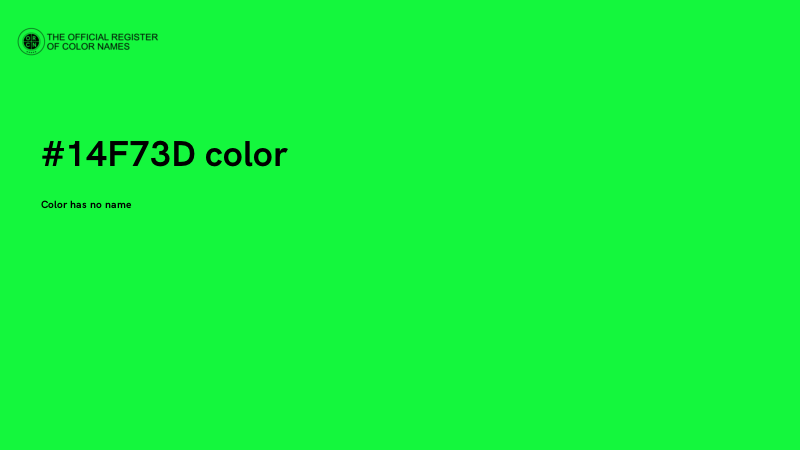 #14F73D color image