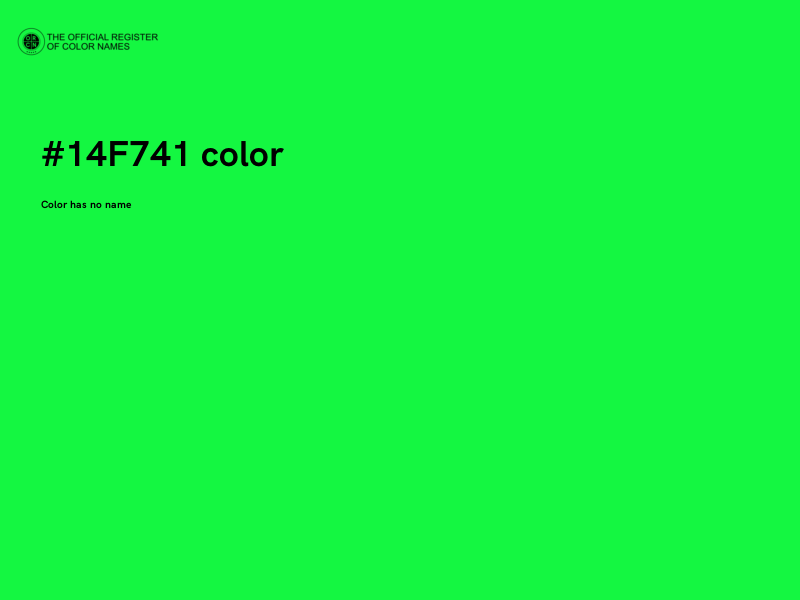 #14F741 color image