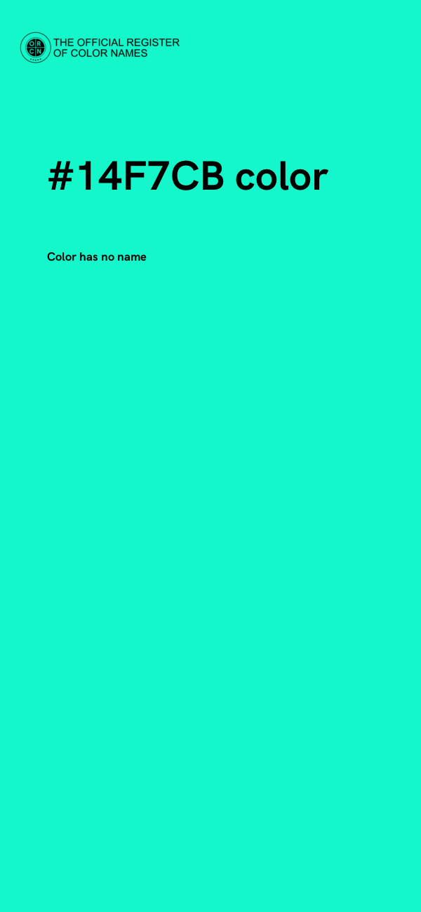 #14F7CB color image