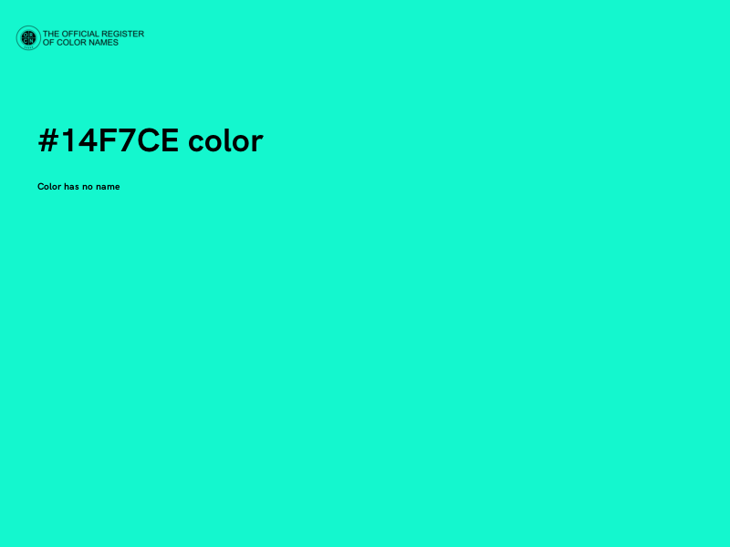 #14F7CE color image