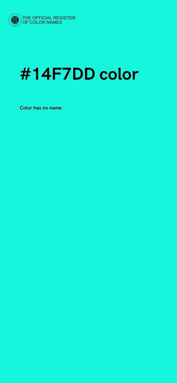 #14F7DD color image