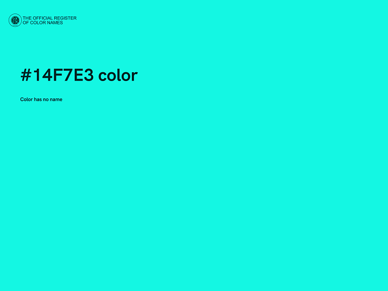 #14F7E3 color image