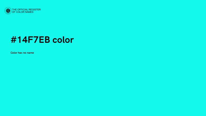 #14F7EB color image