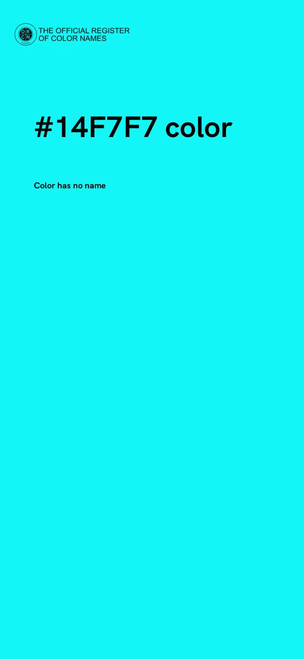 #14F7F7 color image