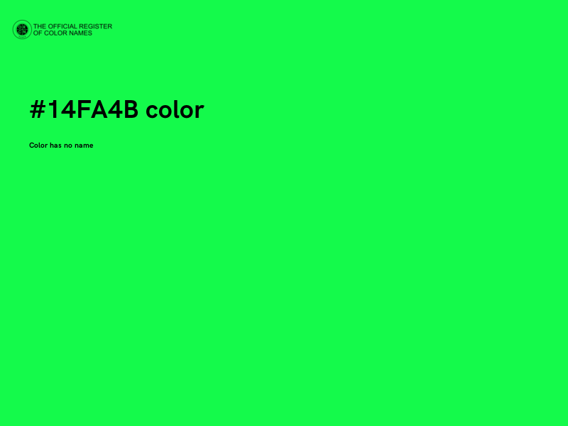 #14FA4B color image
