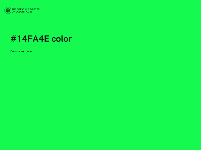 #14FA4E color image