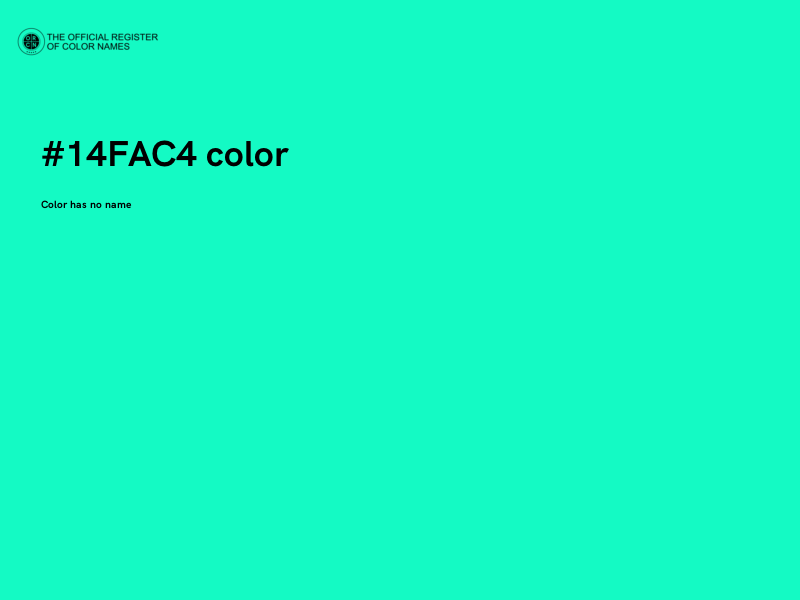 #14FAC4 color image