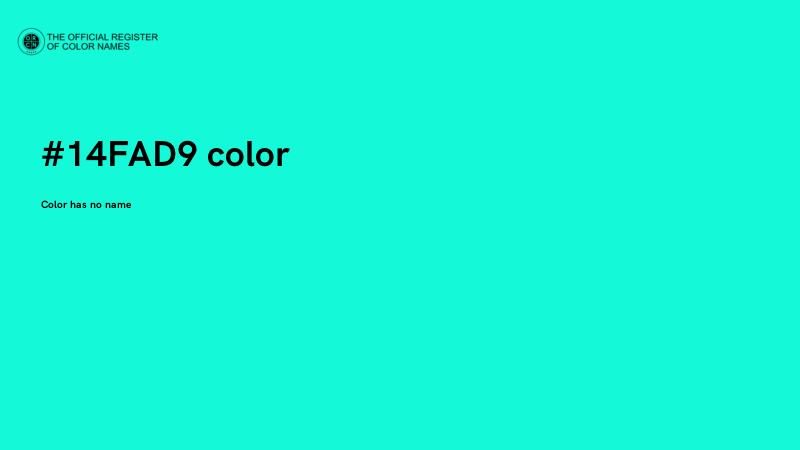 #14FAD9 color image