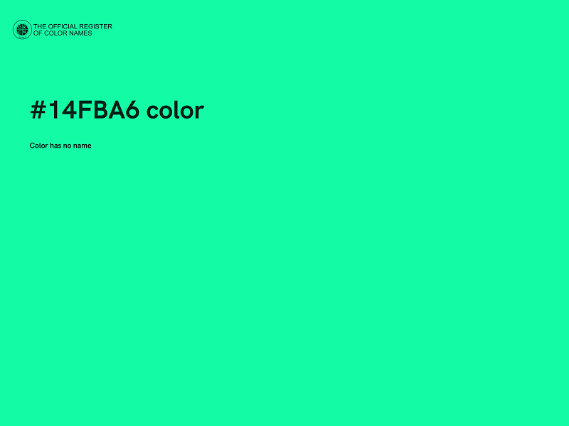 #14FBA6 color image