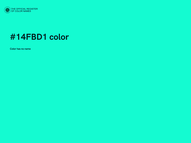 #14FBD1 color image