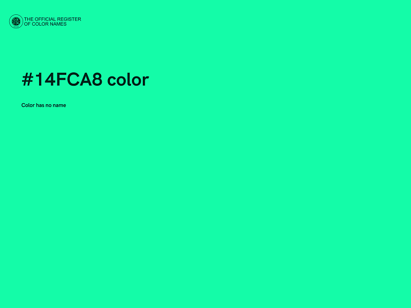 #14FCA8 color image