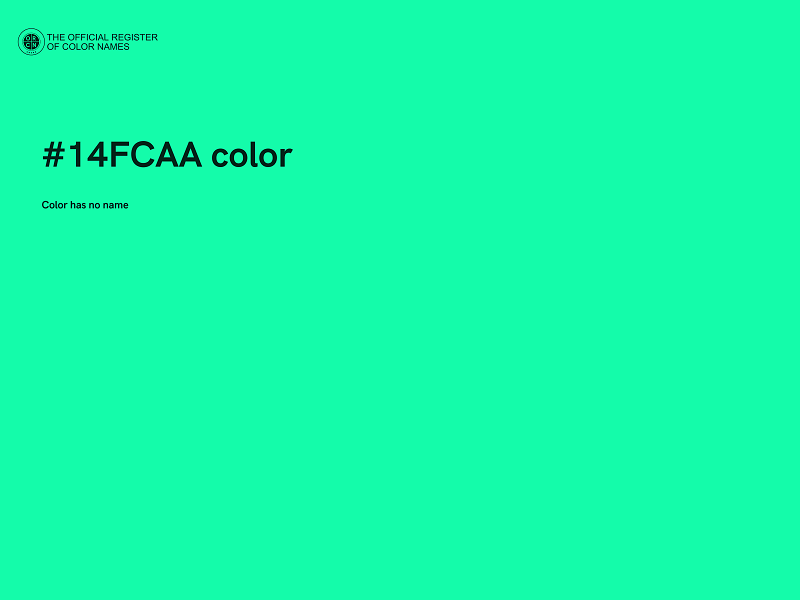 #14FCAA color image