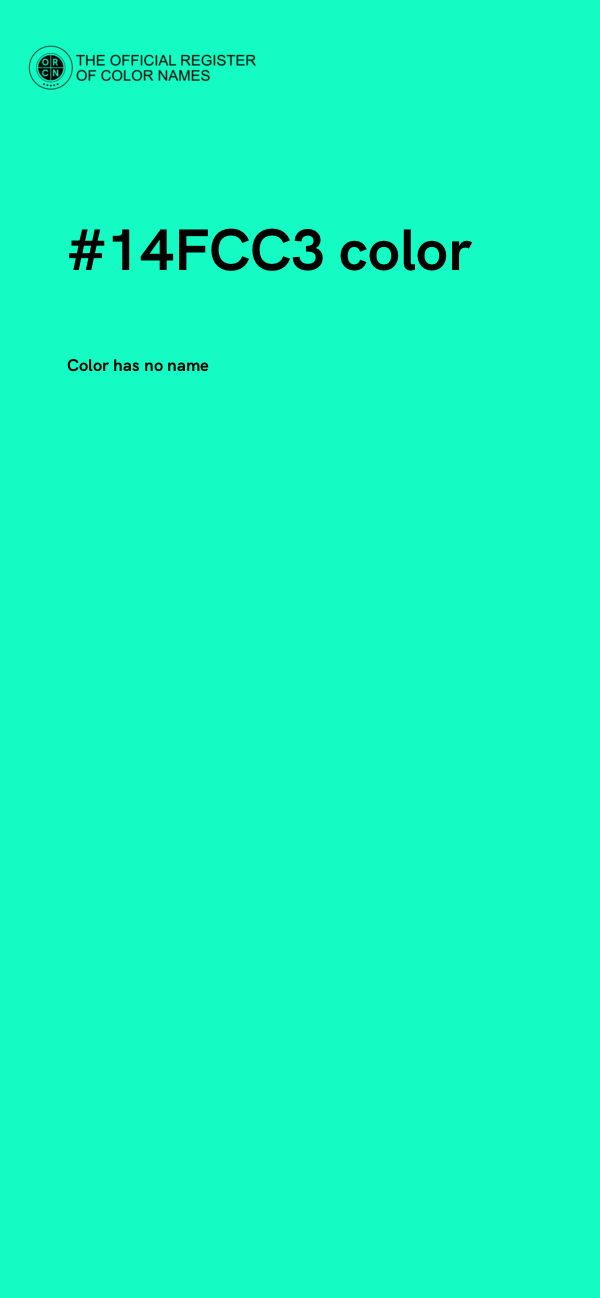 #14FCC3 color image