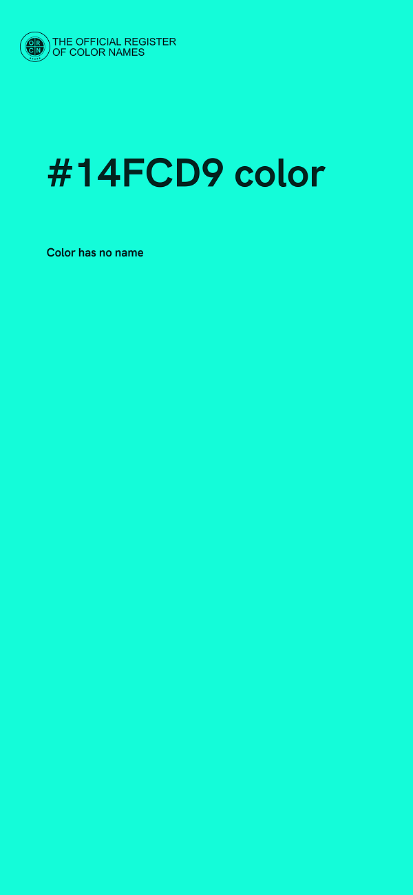 #14FCD9 color image