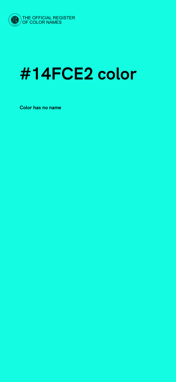#14FCE2 color image