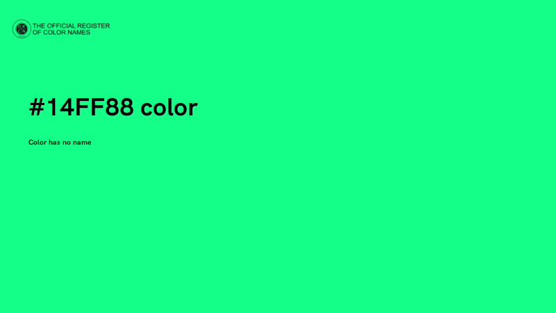 #14FF88 color image