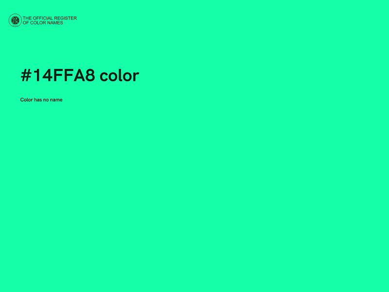 #14FFA8 color image
