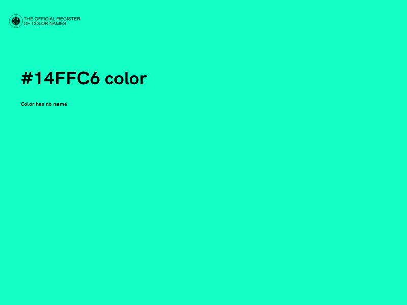 #14FFC6 color image
