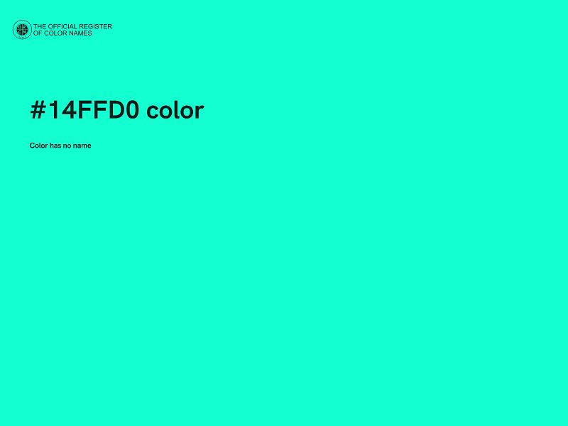 #14FFD0 color image