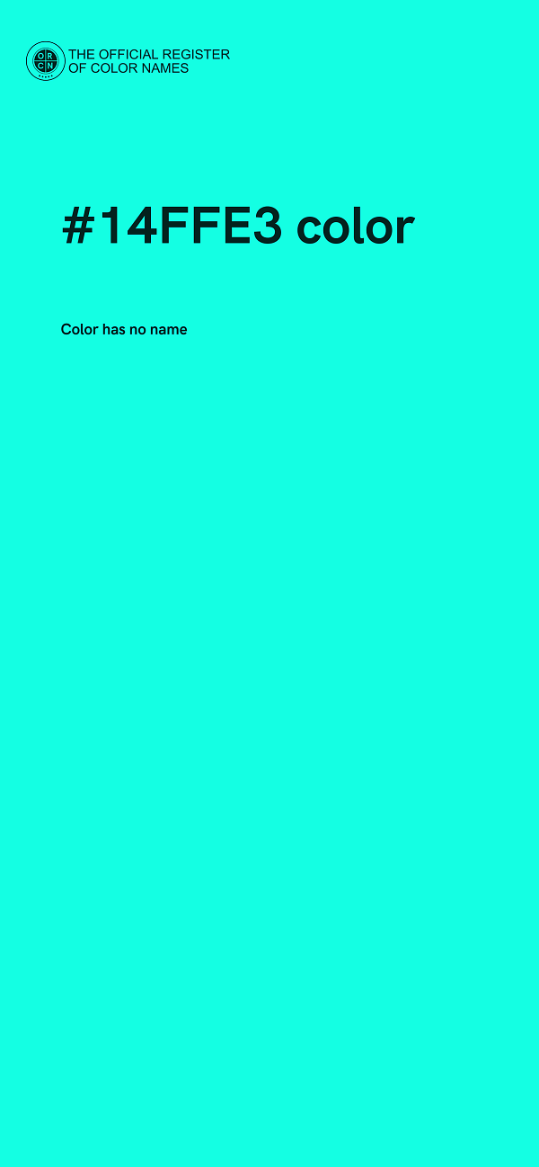#14FFE3 color image