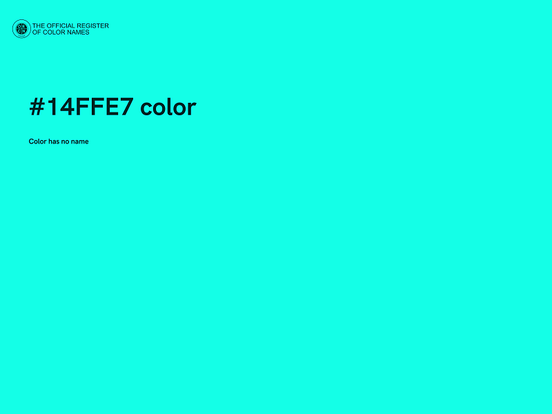#14FFE7 color image