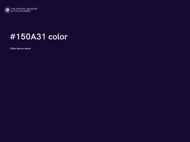#150A31 color image