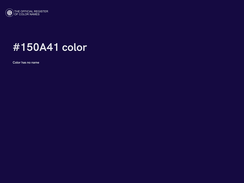 #150A41 color image