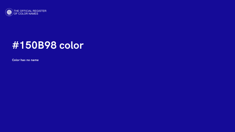 #150B98 color image