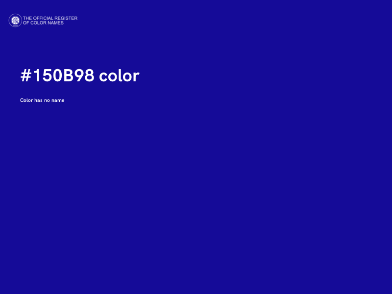 #150B98 color image