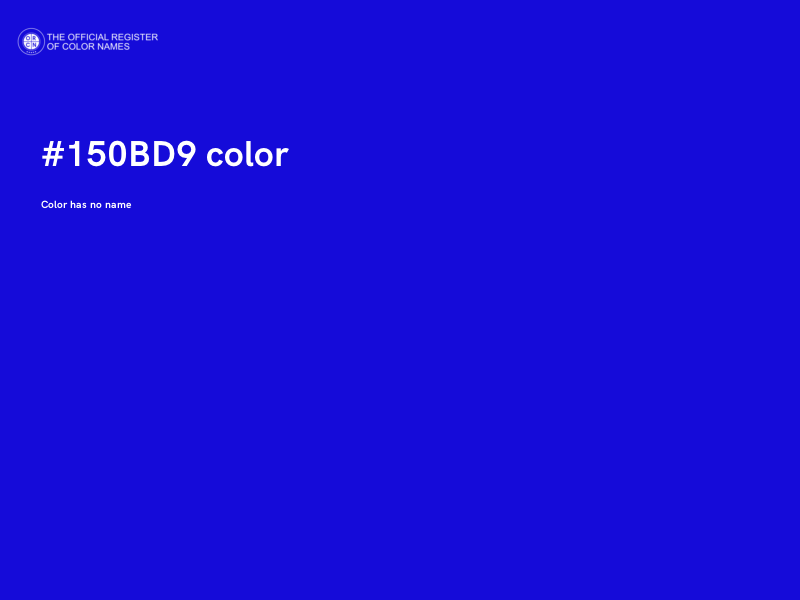 #150BD9 color image
