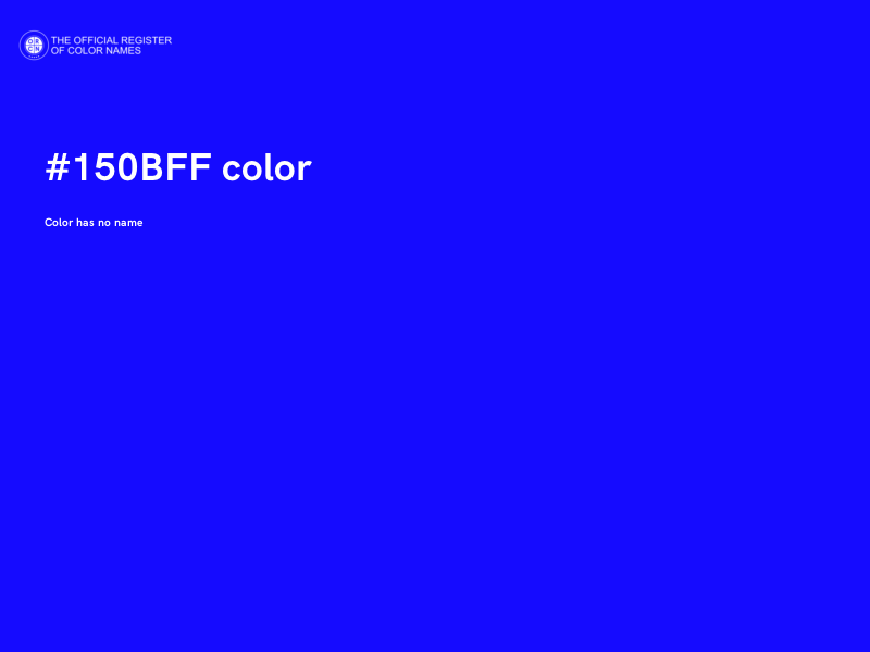 #150BFF color image