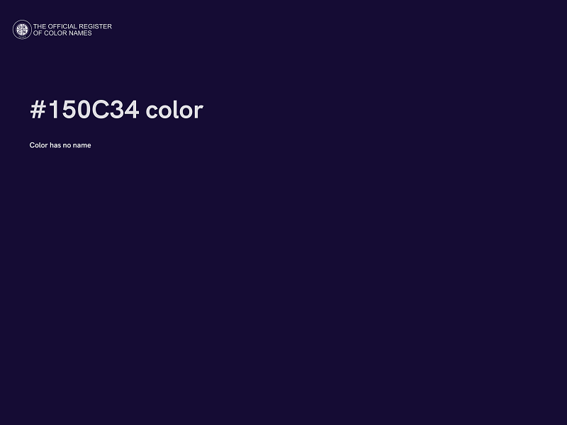#150C34 color image