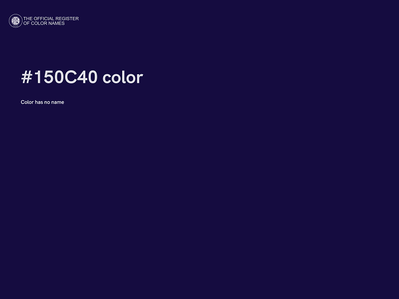 #150C40 color image
