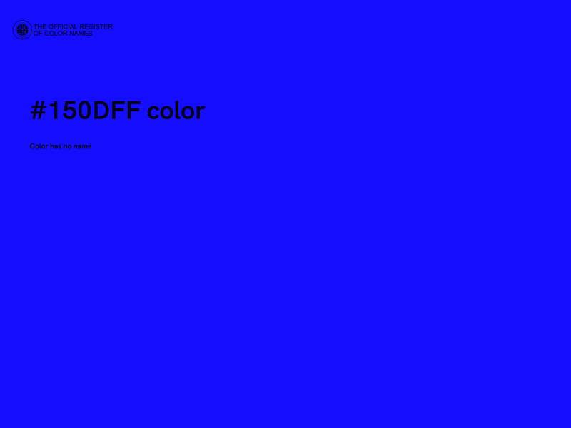 #150DFF color image