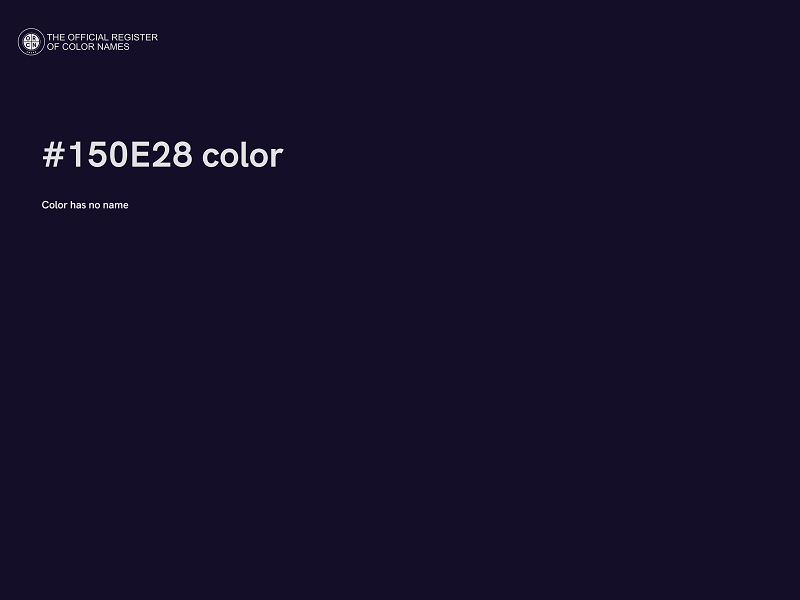 #150E28 color image