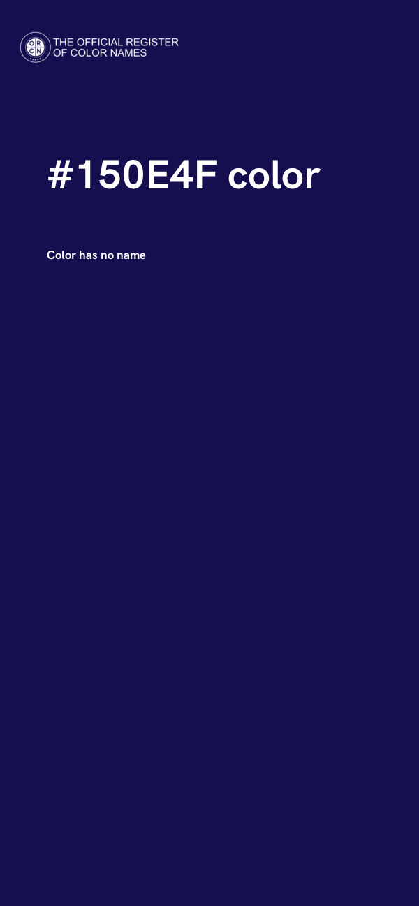 #150E4F color image