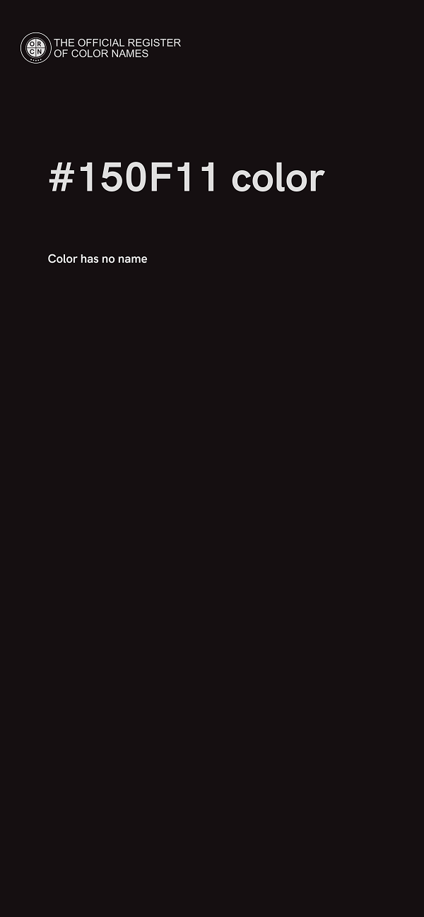 #150F11 color image