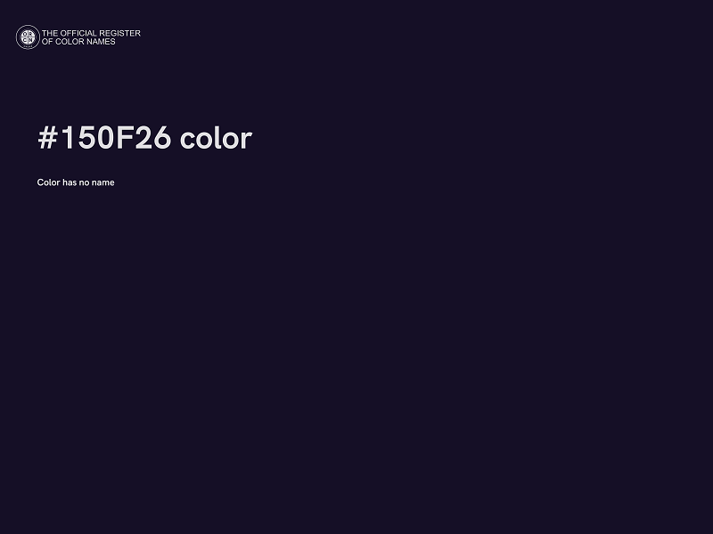 #150F26 color image