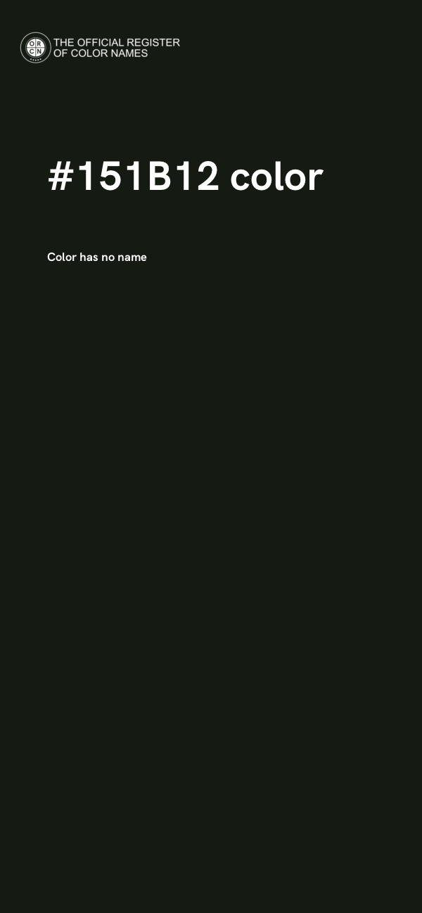 #151B12 color image