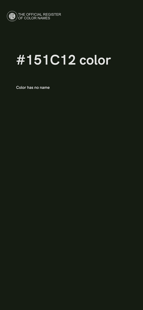 #151C12 color image