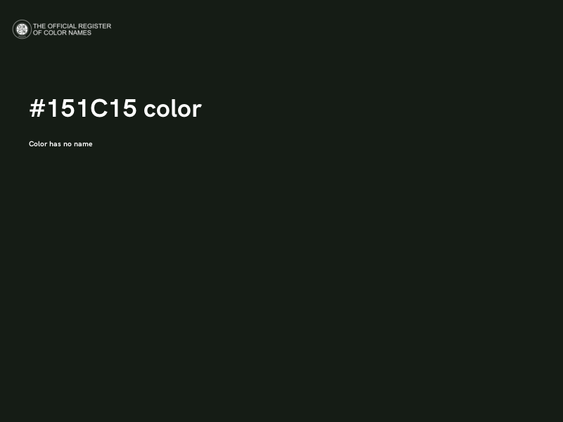 #151C15 color image