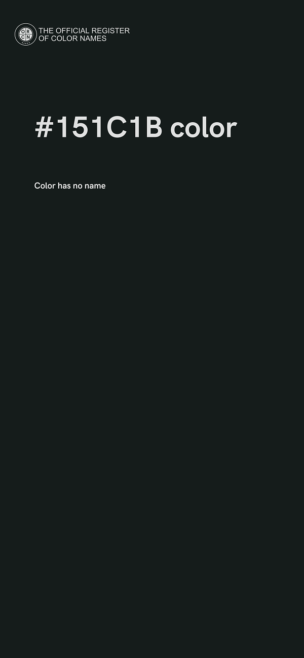 #151C1B color image