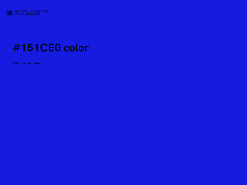 #151CE0 color image